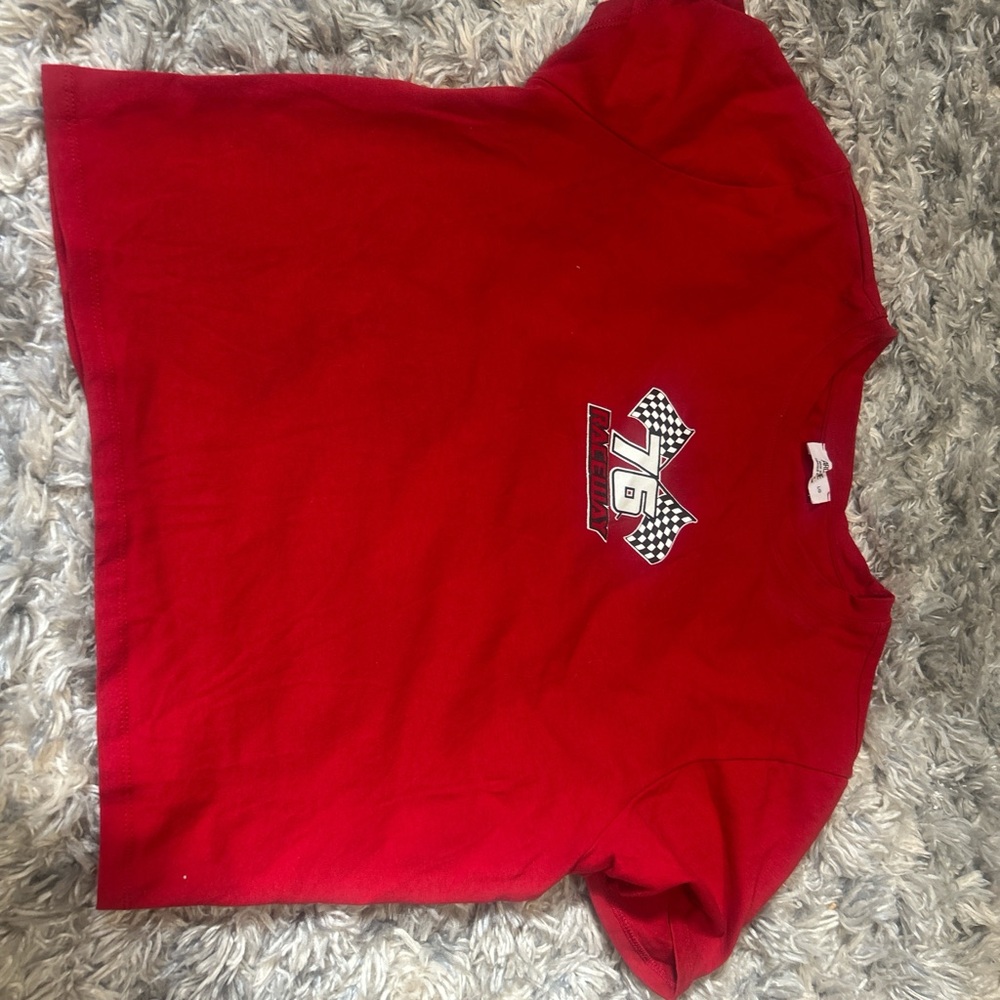 Ardene Red Checkered Graphic Tee